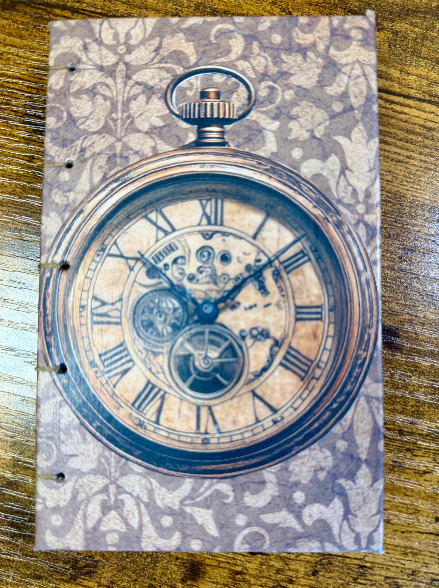 Handmade A6 Journal - Steampunk Clock