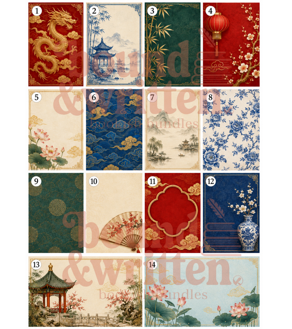 Eastern Elegance Themed Paper Pack