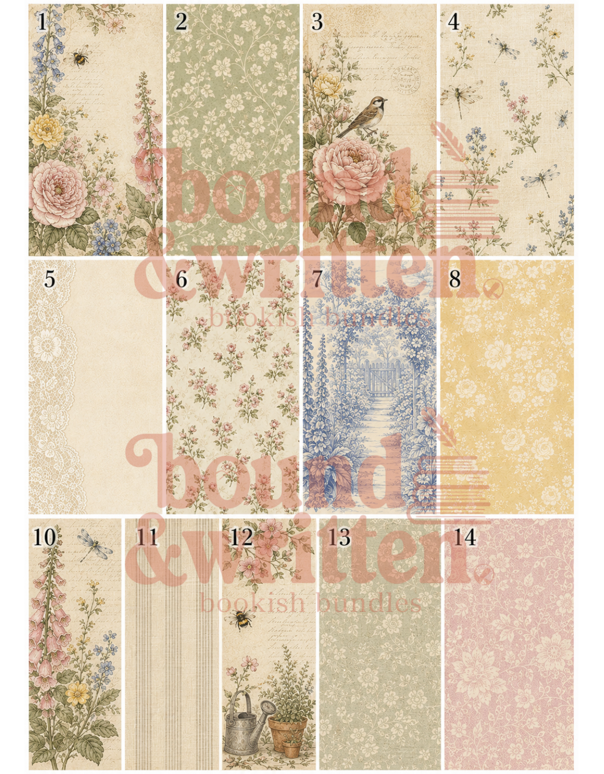 English Garden Themed Paper Pack