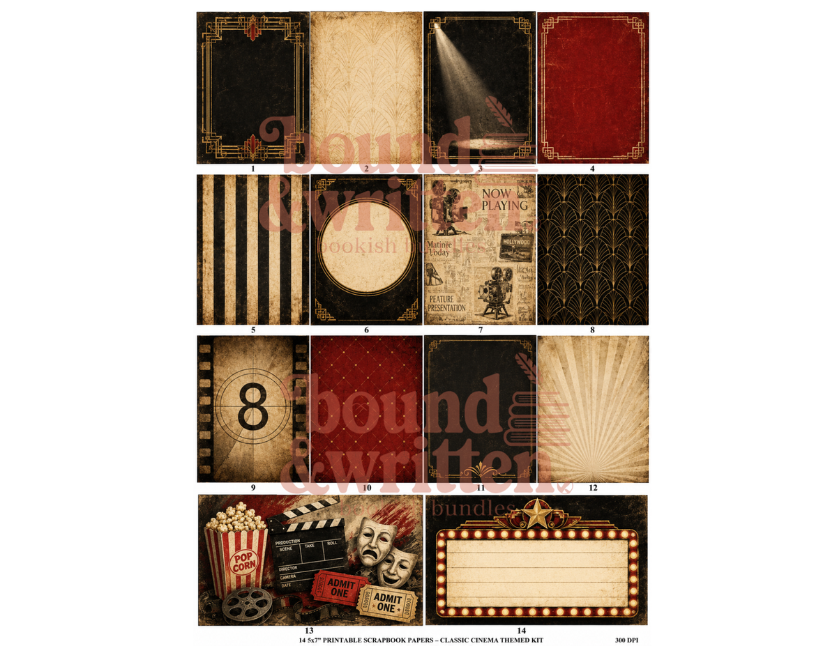 Classic Cinema Themed Paper Pack