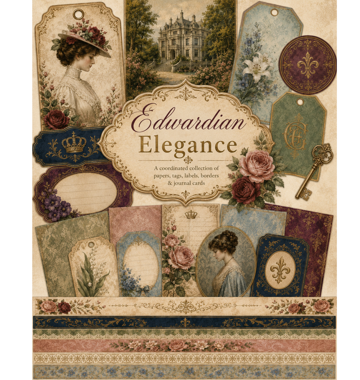 Edwardian Elegance Themed Paper Pack