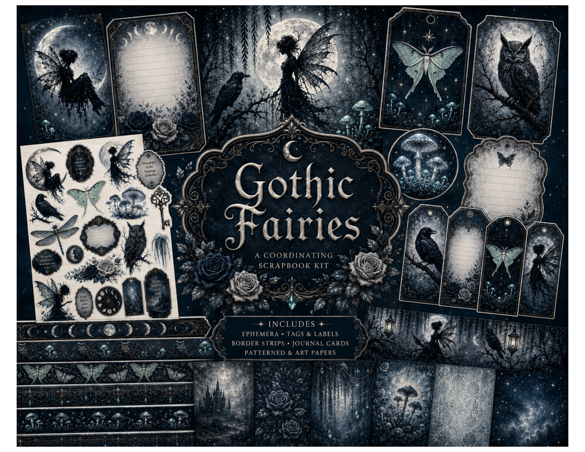 Gothic Fairies Themed Paper Pack 1