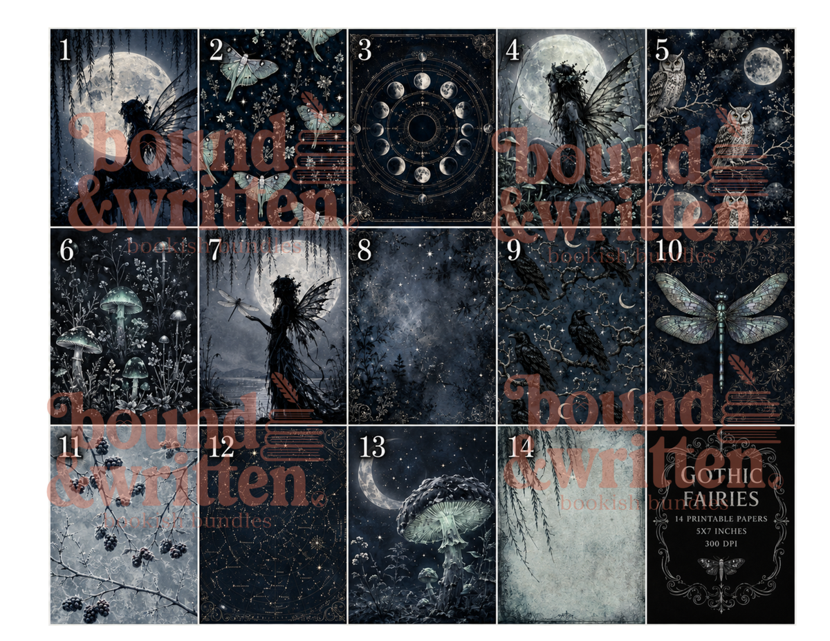 Gothic Fairies Themed Paper Pack 1